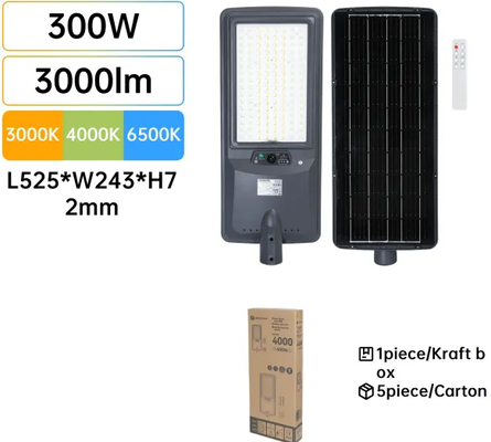 Farola Solar Led Exterior 300 W con Sensor de Movimiento 
